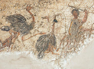 killing ostriches on the zliten mosaic tattoo