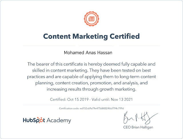 content marketing hubspot academy