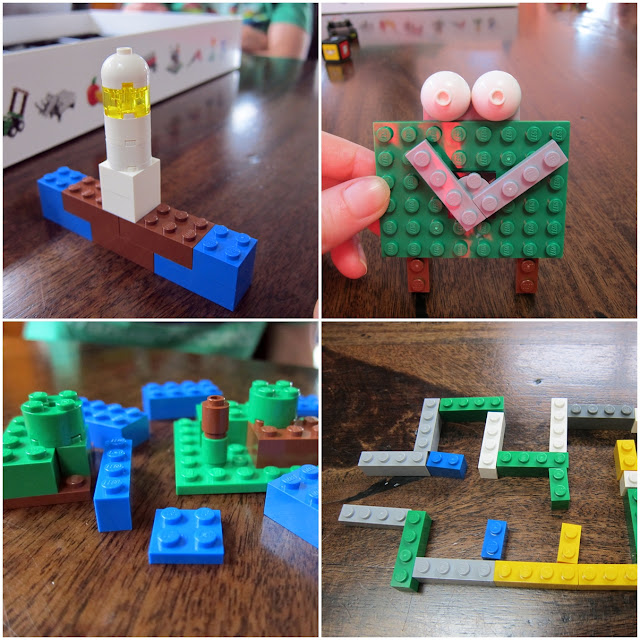 LEGO Creationary lighthouse, alarm clock, islands, maze