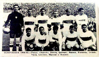 ELCHE C. F. - Elche, Alicante, España - Temporada 1964-65 - Pazos, Chancho, Iborra, Quirant, Ramos, Forneris; Oviedo, Vavá, Lezcano, Marcial y Romero - ATLÉTICO DE MADRID 2 (Mendonça y Cardona) ELCHE 0 - 06/12/1964 - Liga de 1ª División, jornada 12 - Madrid, estadio Metropolitano