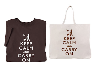 Keep Calm and Carry On T-shirt and tote