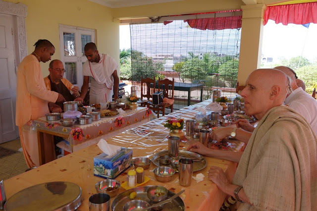 Lunch with His Holiness Jayapataka Swami Mayapur Dhama