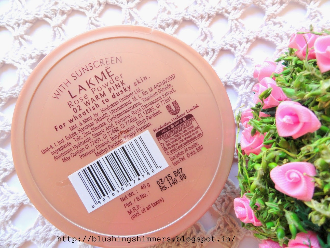 Blushing Shimmers: Lakme Rose Powder - Warm Pink