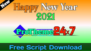 Happy New Year 2021 Advanced Blogger Script Free Download