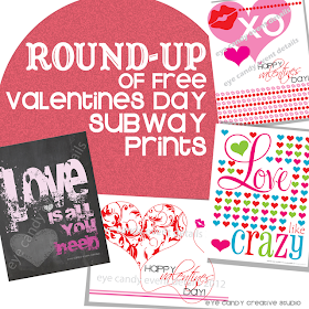 round up, free downloads, subway art, valentines art prints