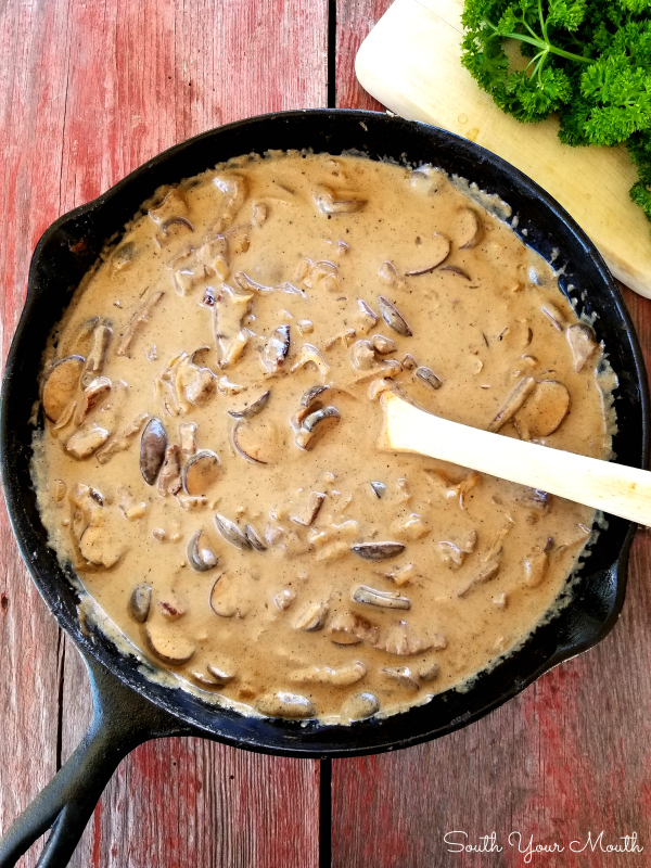 Classic Beef Stroganoff! An easy-to-follow recipe for classic Beef Stroganoff with tender strips of steak, sliced mushrooms and sauteed onions in a velvety sauce made with real sour cream.