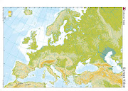 Mapas físicos mudos de Europa, España y Andalucía. 1. Mapa físico de Europa (mapa europa fisico mudo)