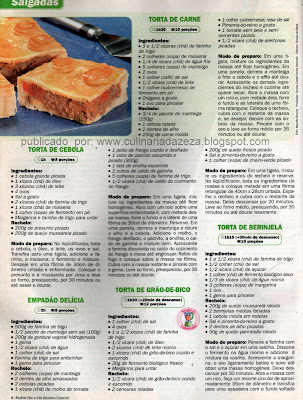 RECEITAS DE TORTAS SALGADAS