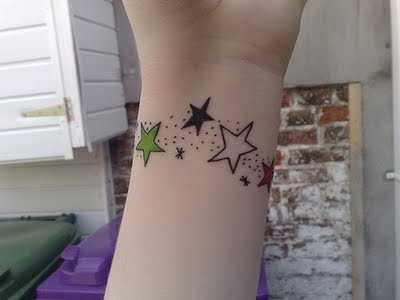 The sixth of my Star Wrist Tattoos are these pair of stunning and bold star
