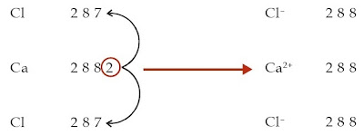 atom Cl menjadi ion Cl– setelah menerima 1 elektron.