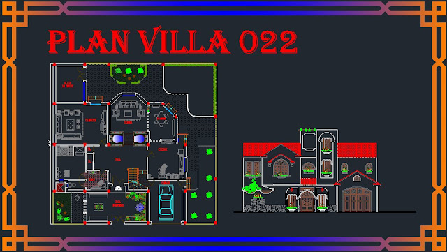 022 Télécharger Plan AutoCAD Villa 