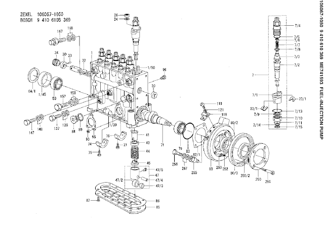 9410610369, 106067-1050, ME741593 FUEL INJECTION PUMP ZEXEL