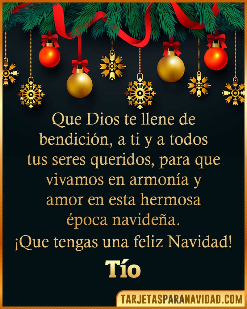 Mensajes de navidad para Tío