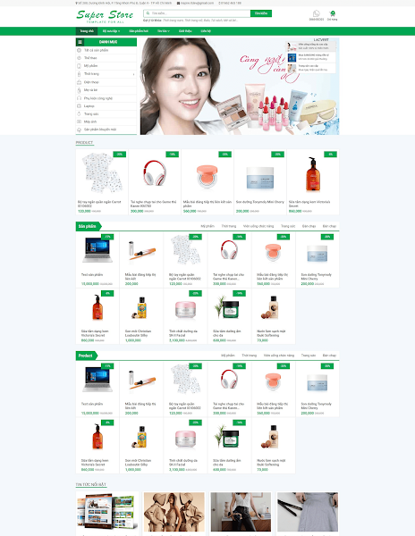 Template blogspot bán hàng tiếp thị liên kết Super Store