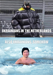 Meme Oekraïners en kou