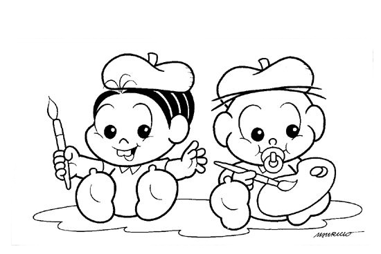 Desenhos da Turma da Mônica Baby Para Colorir