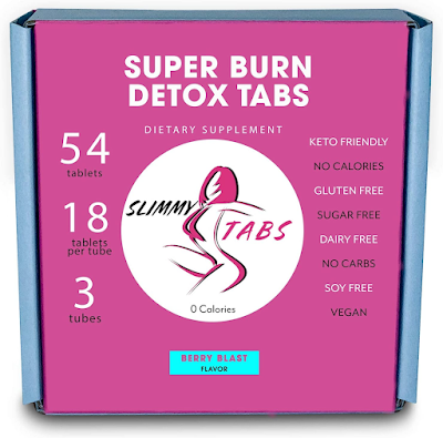 Slimmy Tabs Super-Burn Dissolvable Tablets - Natural Ingredients, Keto Friendly, No Calories, Gluten and Sugar Free, Vegan, Boosts Energy & Tastes...