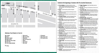 Postcard: Toronto Junction Summer Solstice Festival 2012 Businesses Map