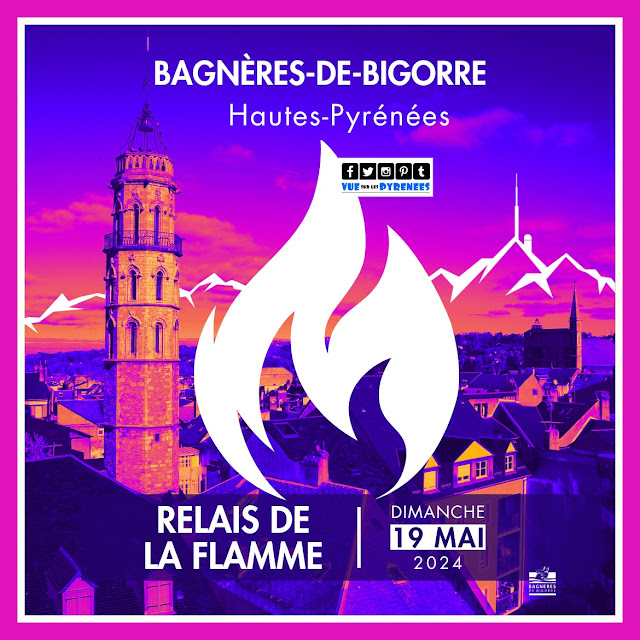 La flamme olympique 2024 à Bagnères-de-Bigorre