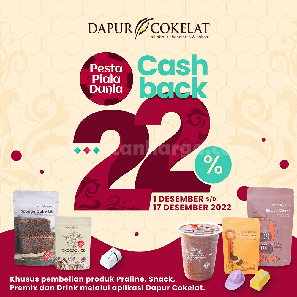 Promo DAPUR COKELAT Pesta Piala Dunia Cashback 22%