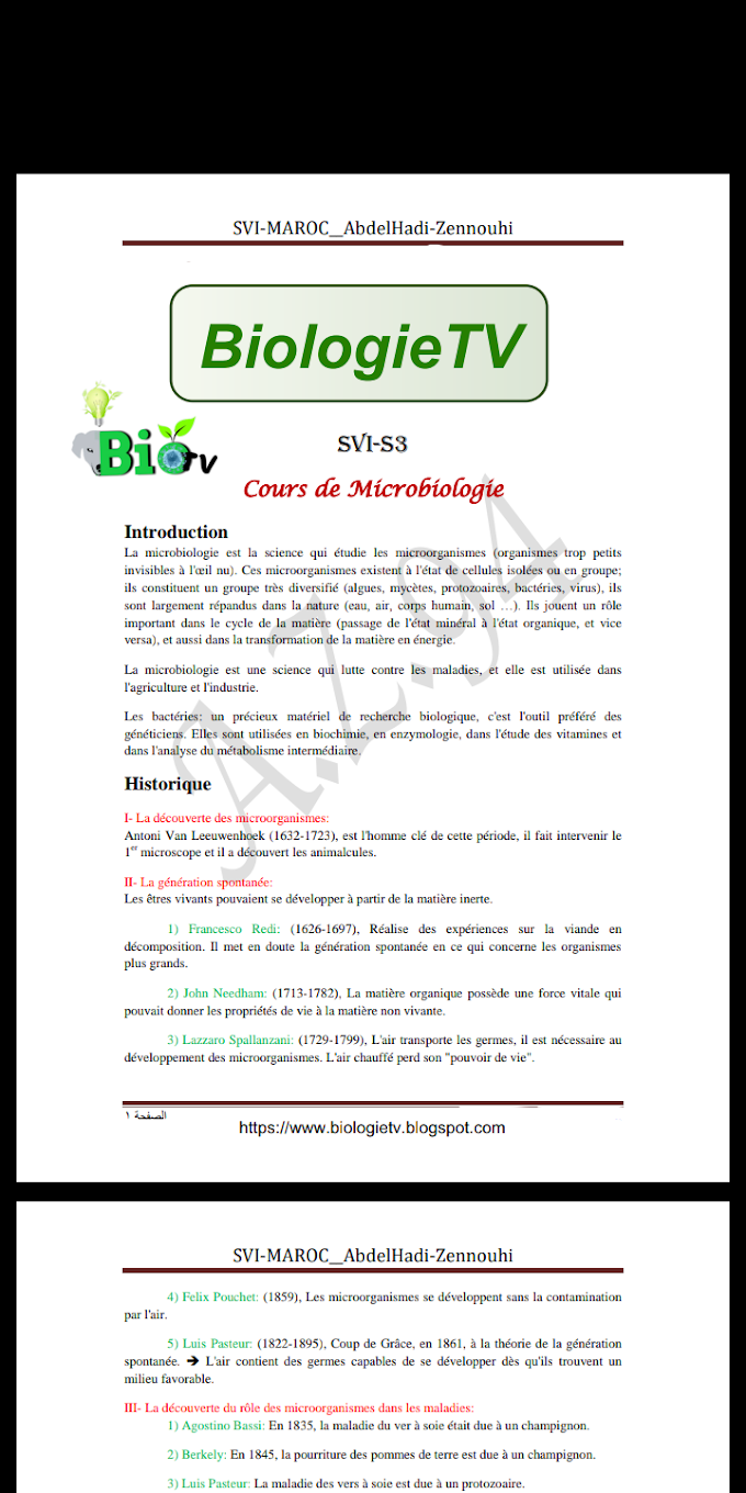 Résumé de microbiologie S3 SVI