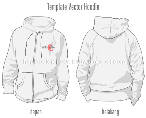 Download iTemplatei Vector Hoodie Depan Belakang Format 