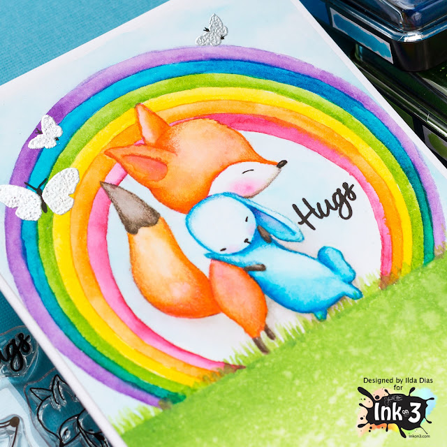 Rainbow Hugs Friendship Card | Using Atelier Inks | Ink On 3