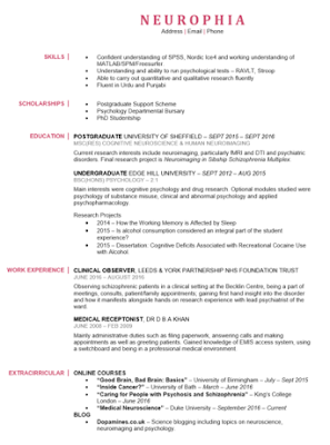 writing a cv for academic positions clerical