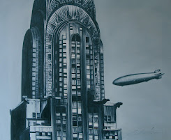 Chrysler Building with Hindenburg Dirigible