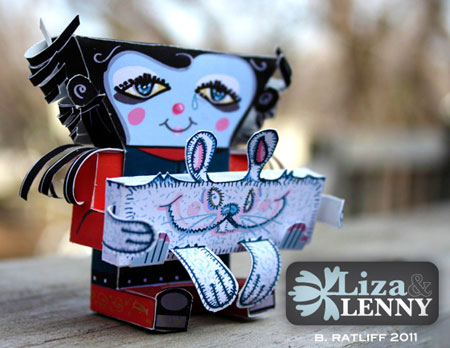 Liza and Lenny Paper Toy