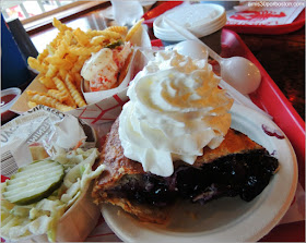 The Lobster Shack en Two Lights: Lobster Roll, Clam Chowder & Tarta de Arándanos de Maine