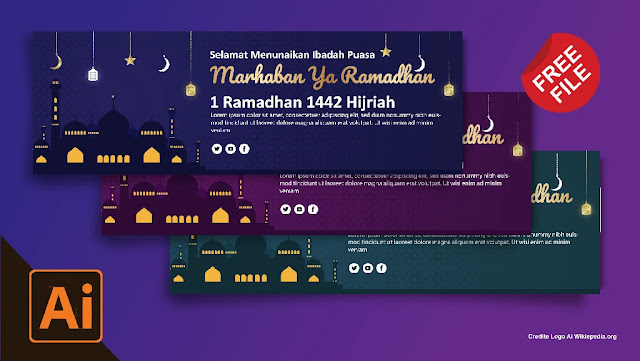 Free Spanduk :  Download 5 Banner Ramadhan 1442 Illustrator Dan Coreldraw Gratis