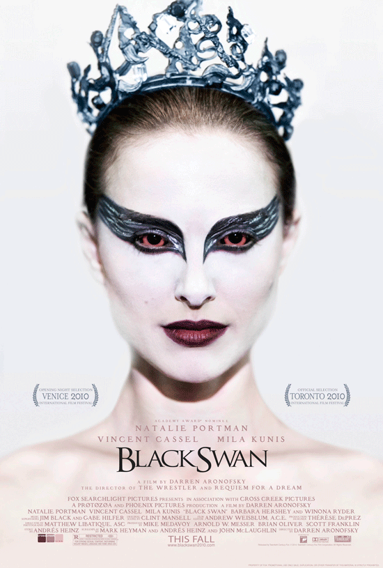 Here below the official movie posters of Black Swan: