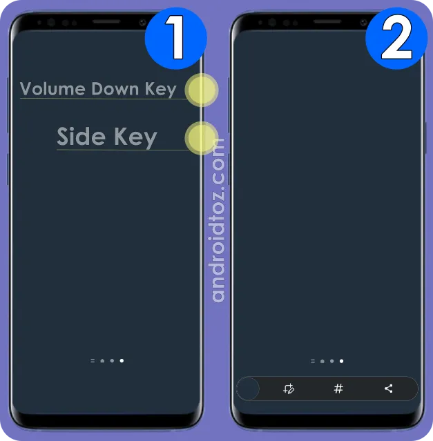 Screenshot using Side and Volume Down Keys