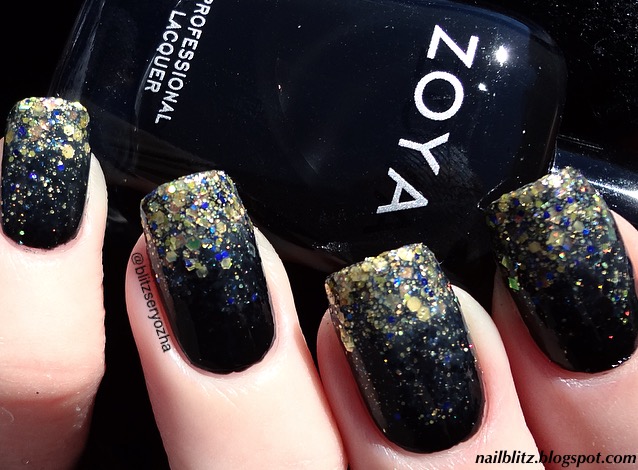 Glitter Gradient Nails with Zoya Willa and Frenzy Polish All Magic Comes with a Price