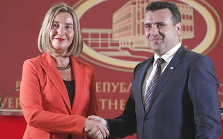 Αισιοδοξία Μογκερίνι και Ζάεφ για λύση στο θέμα της ονομασίας της ΠΓΔΜ