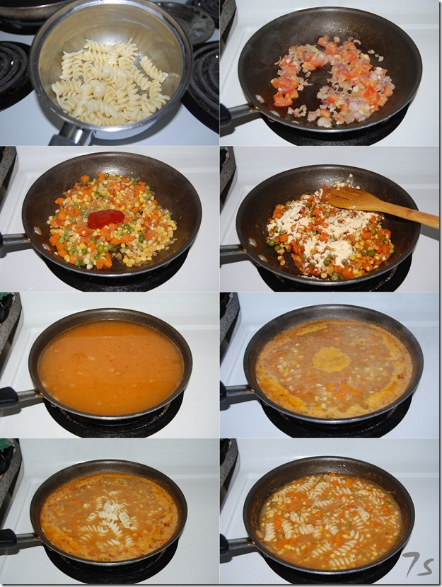 Vegetable pasta soup