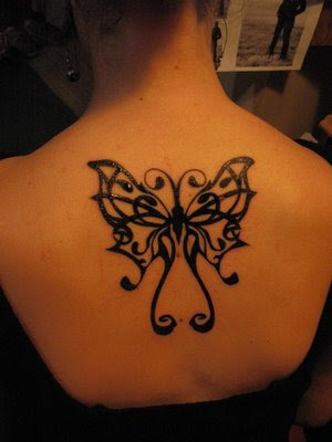 Butterfly Tattoos Designs for Girls Women Upper Back