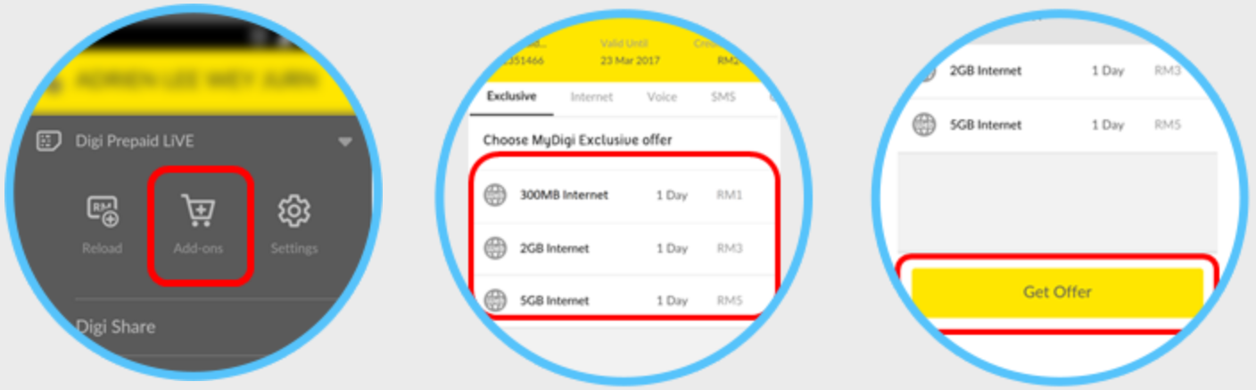 Digi Prepaid Exclusive Internet Pass Add-Ons: 300MB RM1 ...