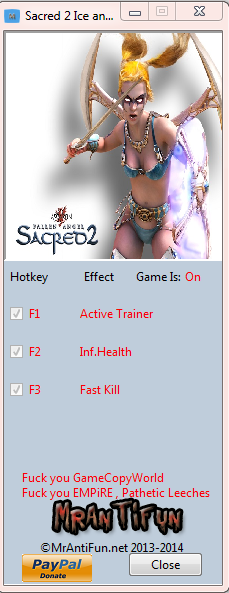 Sacred 2 Ice and Blood Trainer