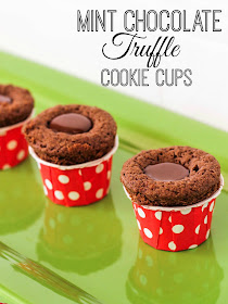 Mint Chocolate Truffle Cookie Cups