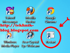 Cara Memasang Shortcut Restart Computer Di Desktop