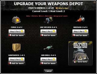 materials in weapon depot