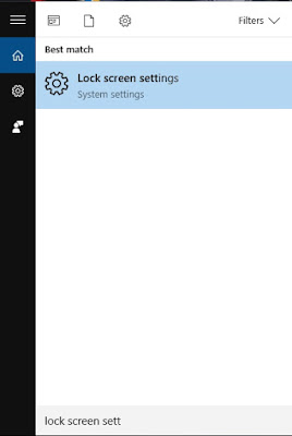Menuju Lock Screen Settings
