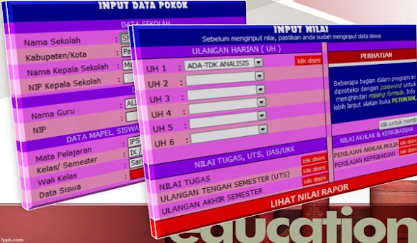 Aplikasi Rekap dan Cetak Penilaian Siswa SMP MTs Format Excel