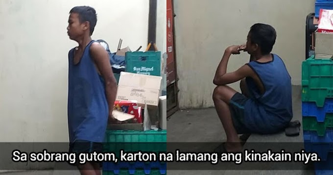Batang Kalye, Isang Linggo Nang Kumakain ng Karton Upang Pampalipas Gutom