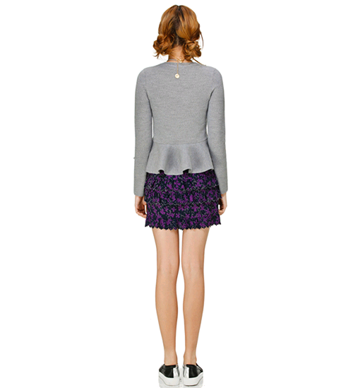 Lucky Chouette Peplum Knit Sweater