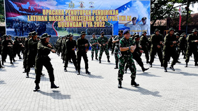 Penutupan Pendidikan Latihan Dasar Kemiliteran CPNS/PNS TNI AL 