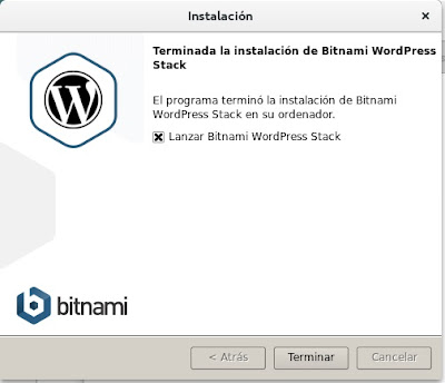 Lanzar Bitnami WordPress Stack