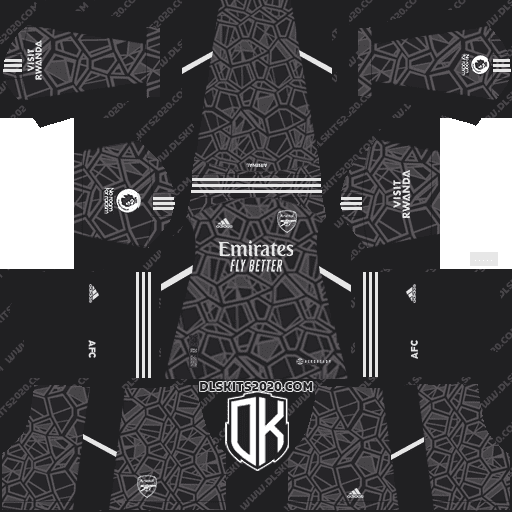 Arsenal F.C. 2022-2023 Kit Released By Adidas For Dream League Soccer 2019 (Goalkeeper Away)